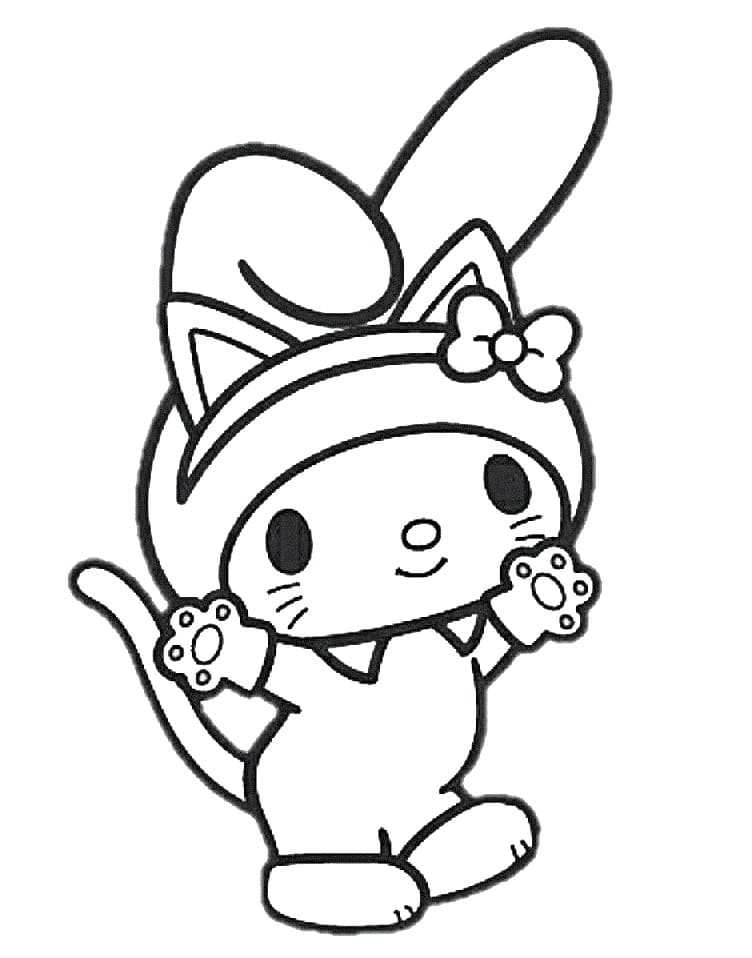 My Melody with Paws Coloring Game My Melody with Paws