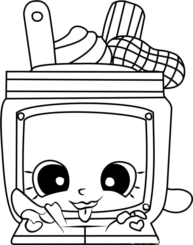 NUTTY BUTTER Shopkin Coloring Game NUTTY BUTTER Shopkin