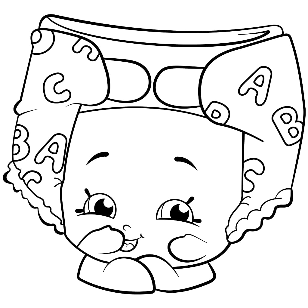 Nappy Dee Shopkins Coloring Game Nappy Dee Shopkins