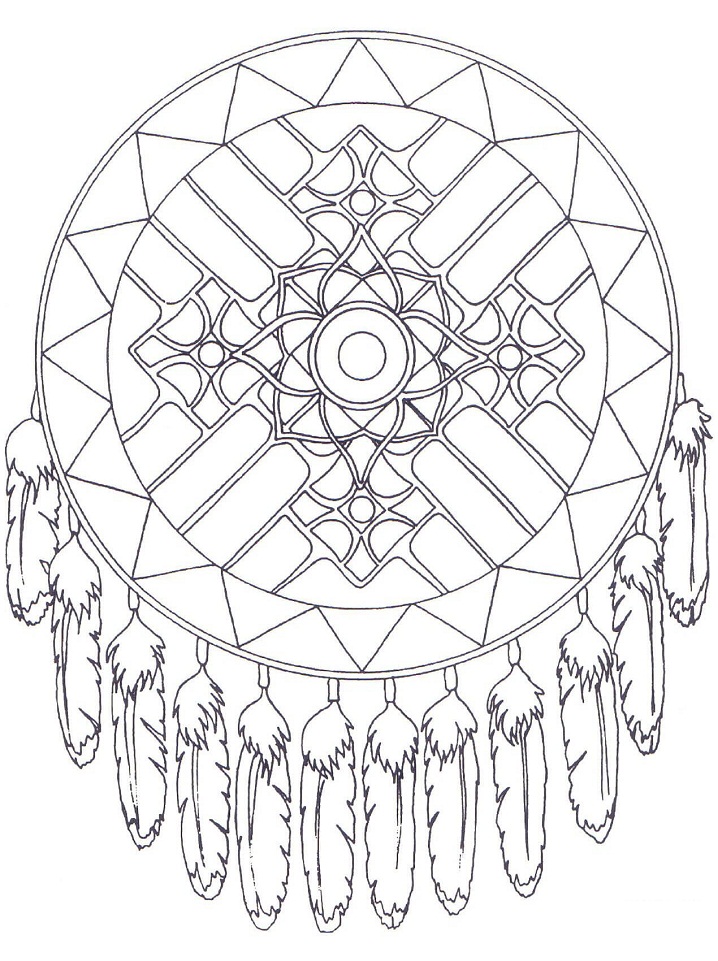 Native American Dreamcatcher Mandala