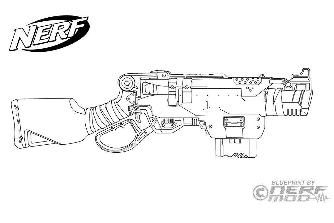 Nerf Gun 1 Coloring - Play Free Coloring Game Online