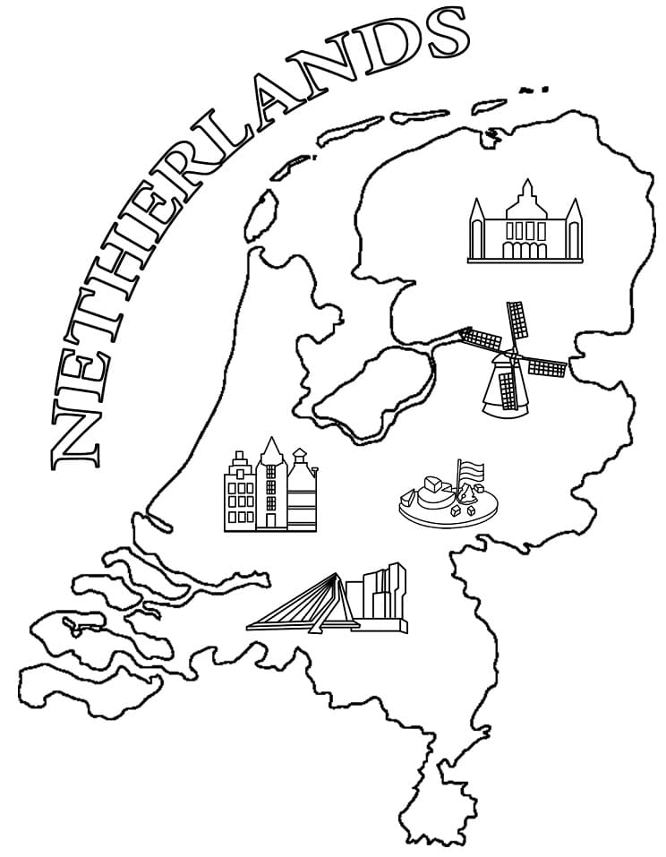 Netherlands Map 1 Coloring Game Netherlands Map 1