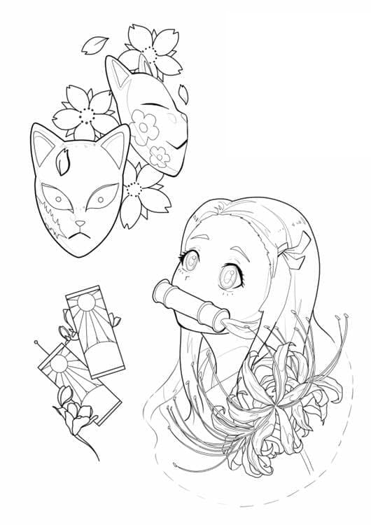 Nezuko and Mask