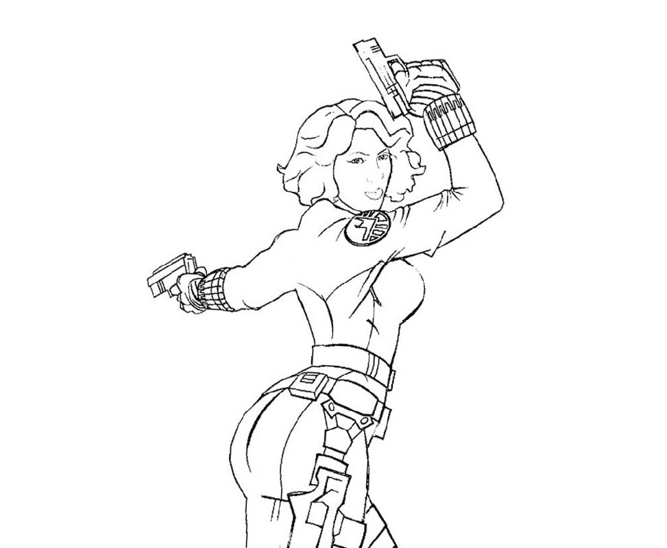 Nice Black Widow Coloring Game Nice Black Widow