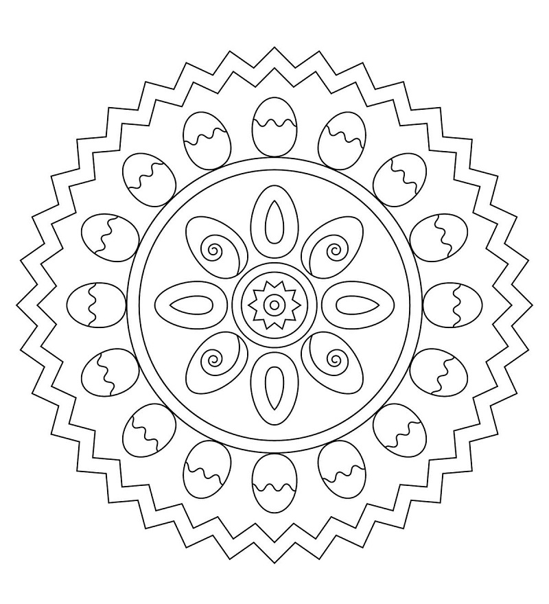 Nice Easter Mandala Coloring Game Nice Easter Mandala