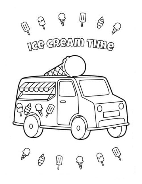 Nice Ice Cream Truck Coloring Game Nice Ice Cream Truck
