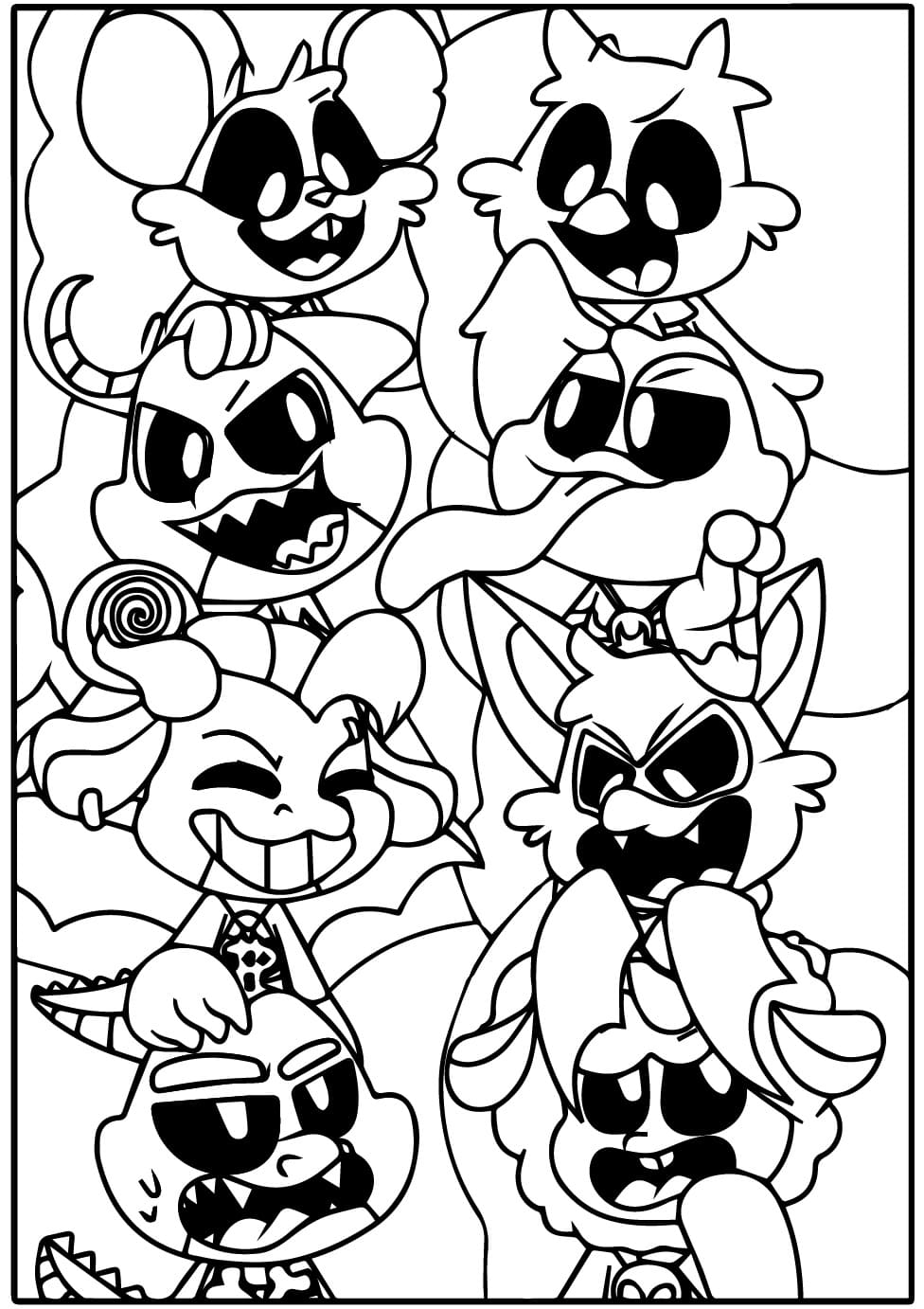 Nightmare Critters Characters Coloring Game Nightmare Critters Characters