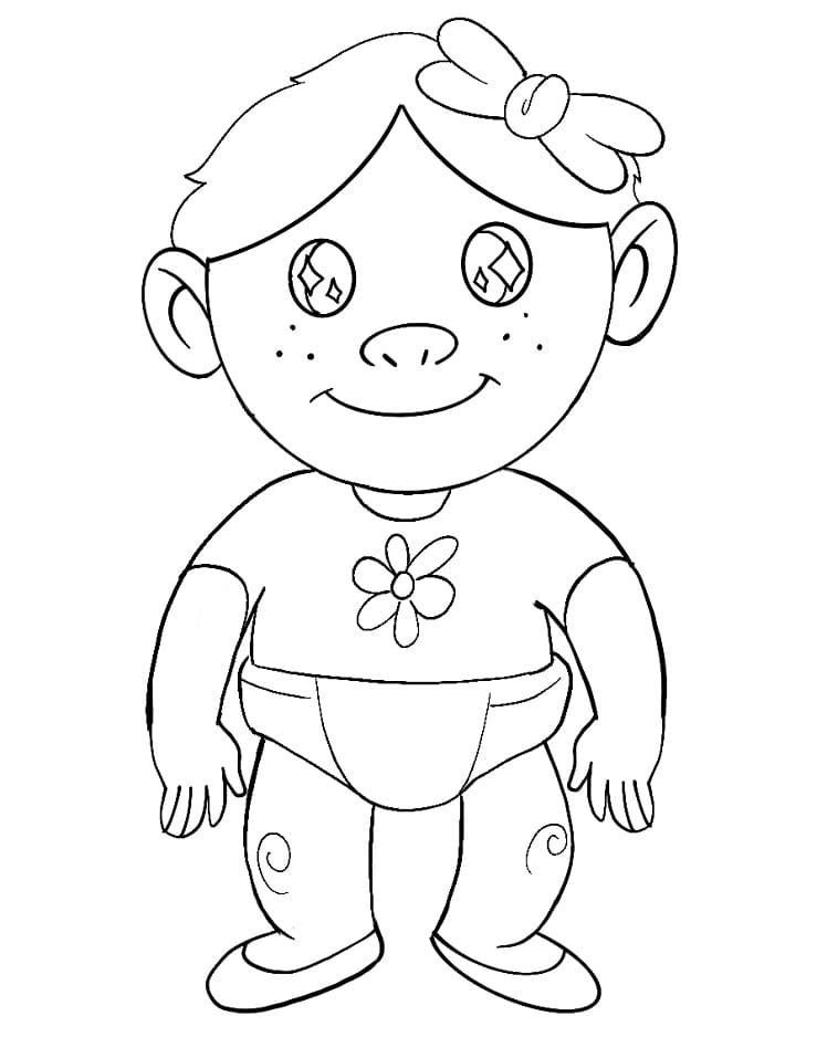 Normal Baby Girl Coloring Game Normal Baby Girl