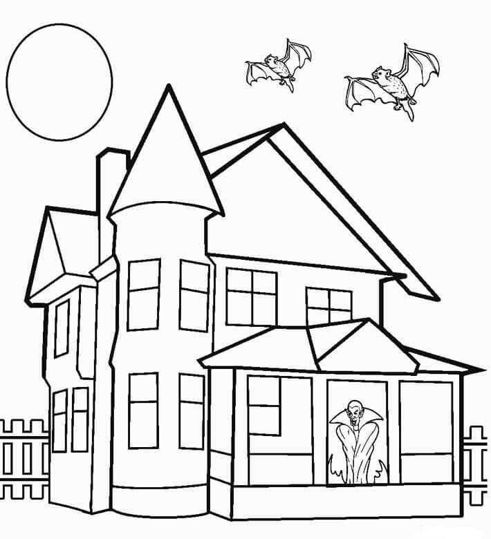 Normal Haunted House Coloring Game Normal Haunted House