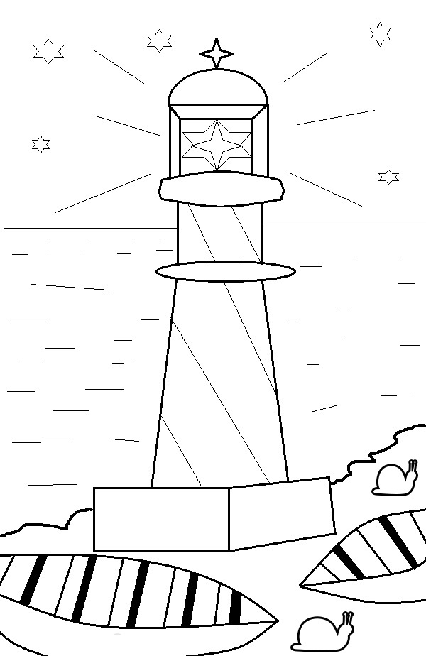 Simple Lighthouse 4 Coloring - Play Free Coloring Game Online