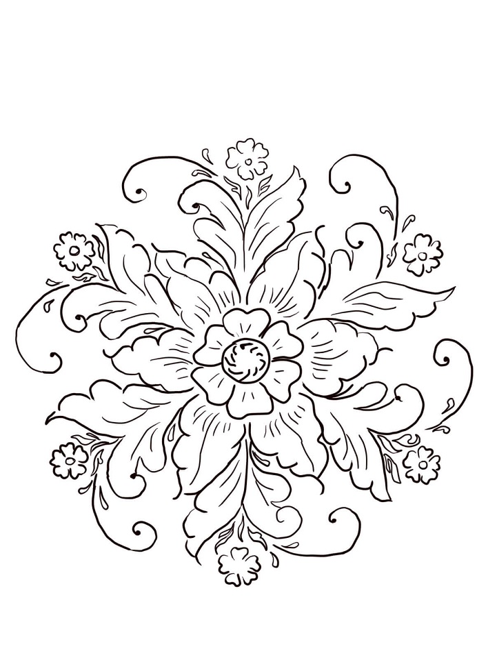 Norwegian Rosemaling Coloring Game Norwegian Rosemaling