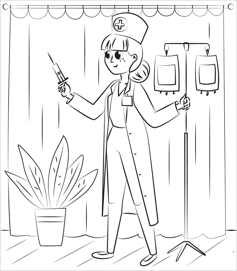 Nurse 8 Coloring Game Nurse 8