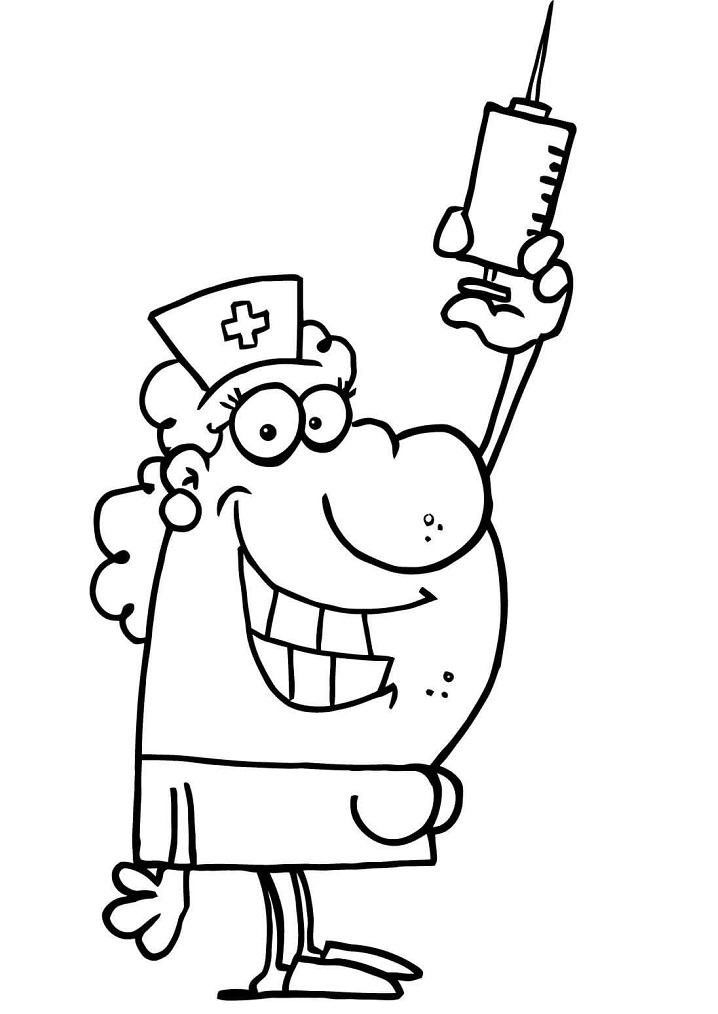 Nurse with Syringe Coloring Game Nurse with Syringe