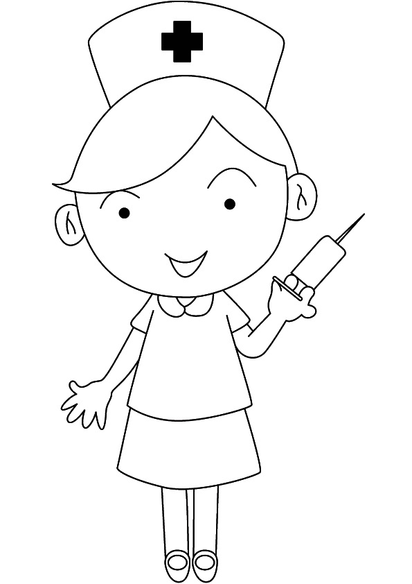 Nurse with the Syringe Coloring Game Nurse with the Syringe