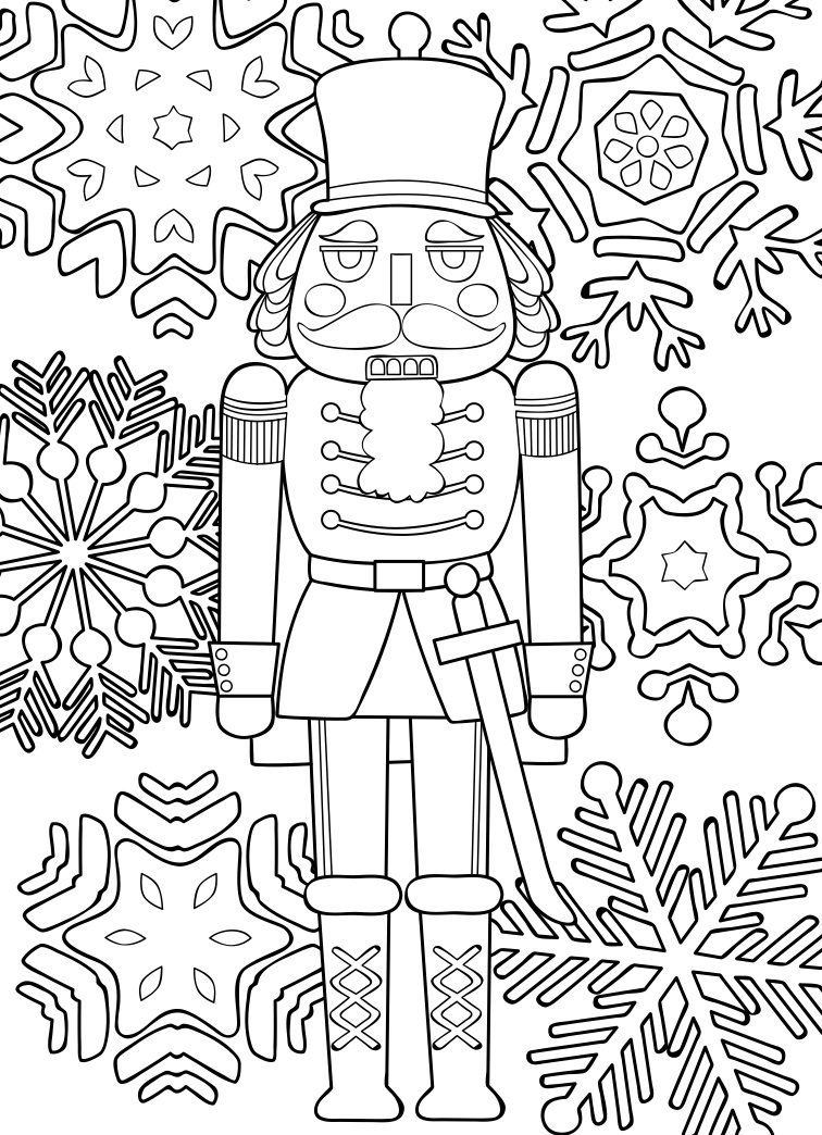 Nutcracker with Snowflakes