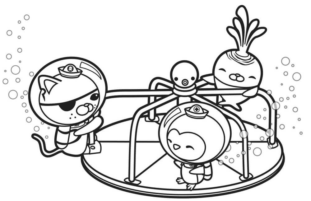 Octonauts Playing Wheel Coloring Game Octonauts Playing Wheel