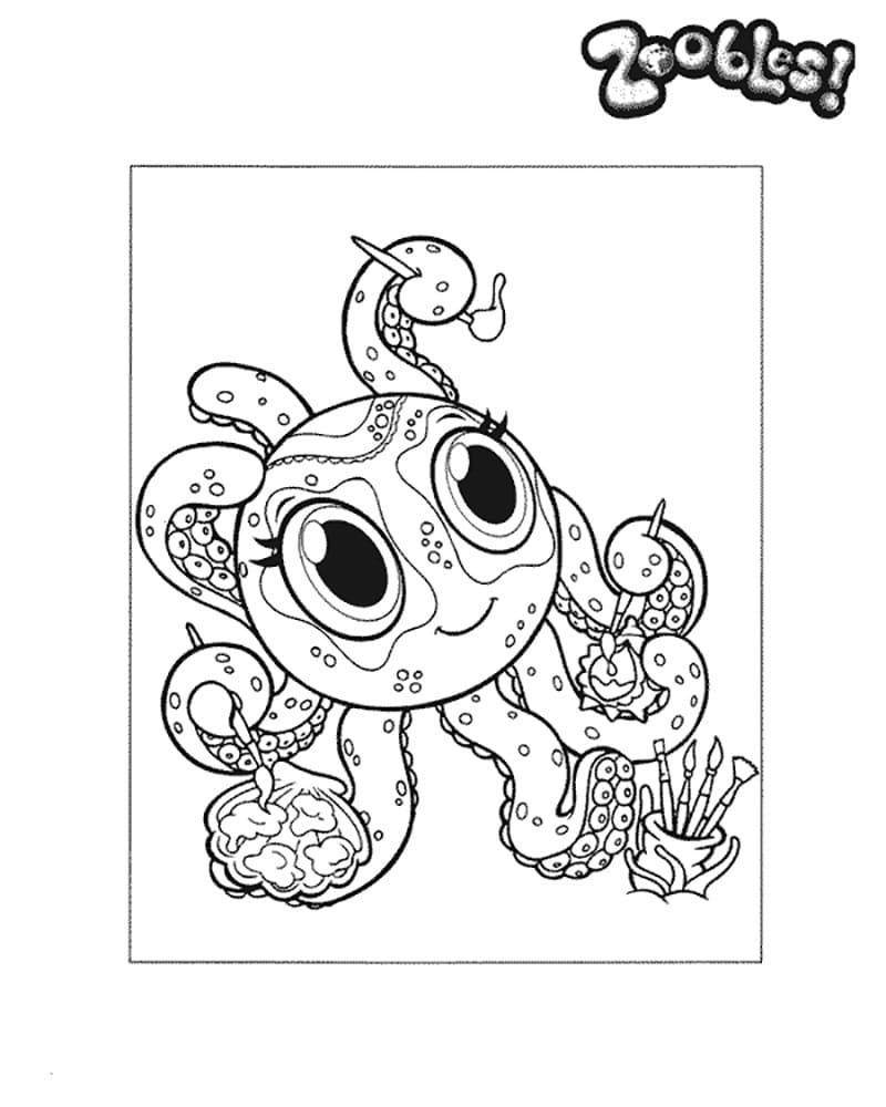 Octopus Zoobles Coloring Game Octopus Zoobles