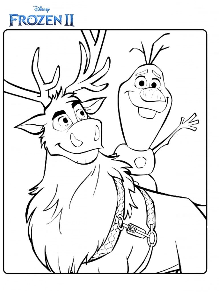 Olaf and Sven Frozen 2 Coloring Game Olaf and Sven Frozen 2