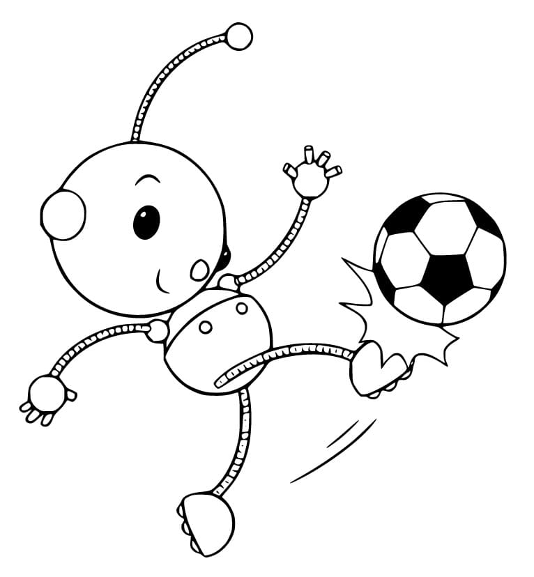 Olie Polie Kicking the Ball Coloring Game Olie Polie Kicking the Ball