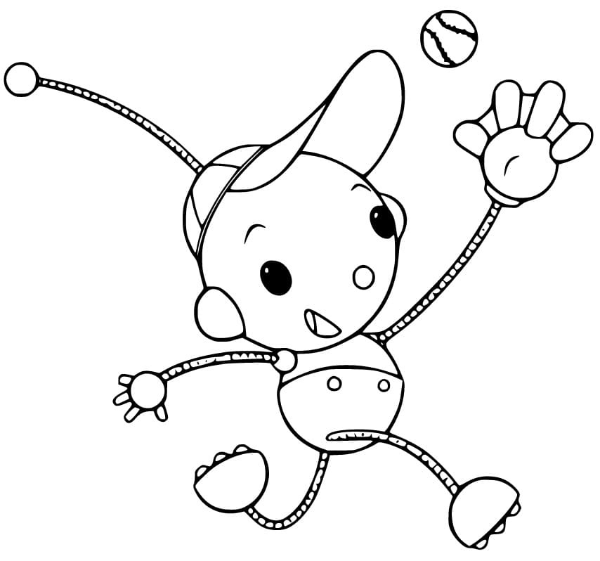 Olie Polie Playing Baseball Coloring Game Olie Polie Playing Baseball