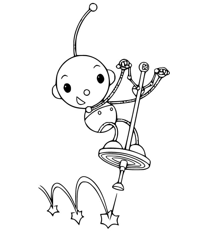 Olie Polie and Pogo Stick Coloring Game Olie Polie and Pogo Stick