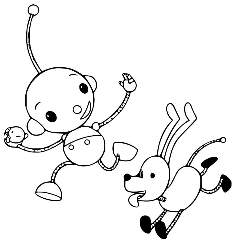 Olie Polie and Spot Coloring Game Olie Polie and Spot