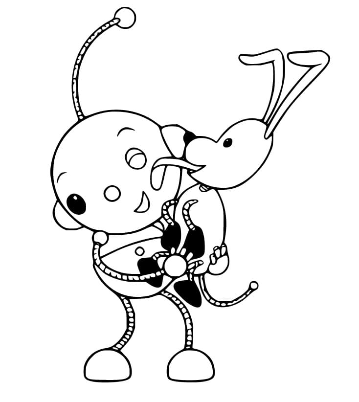 Olie Polie with Spot Coloring Game Olie Polie with Spot