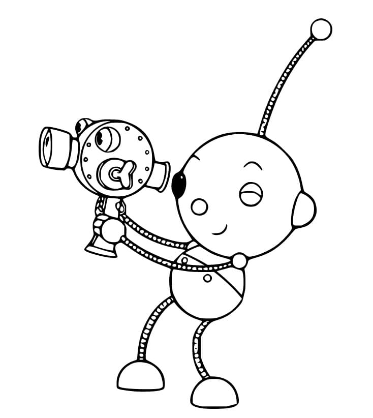 Olie Polie with Telescope Coloring Game Olie Polie with Telescope