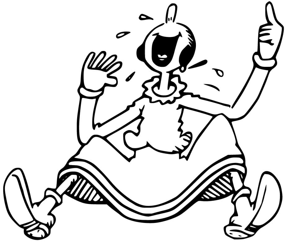 Olive Oyl Laughing Coloring Game Olive Oyl Laughing