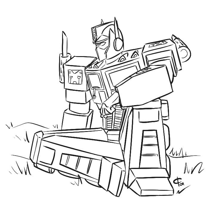 Optimus Prime Sitting