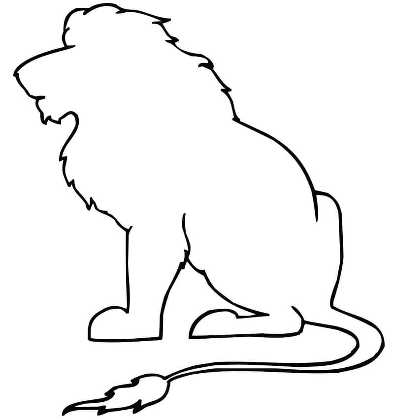 Outline Lion