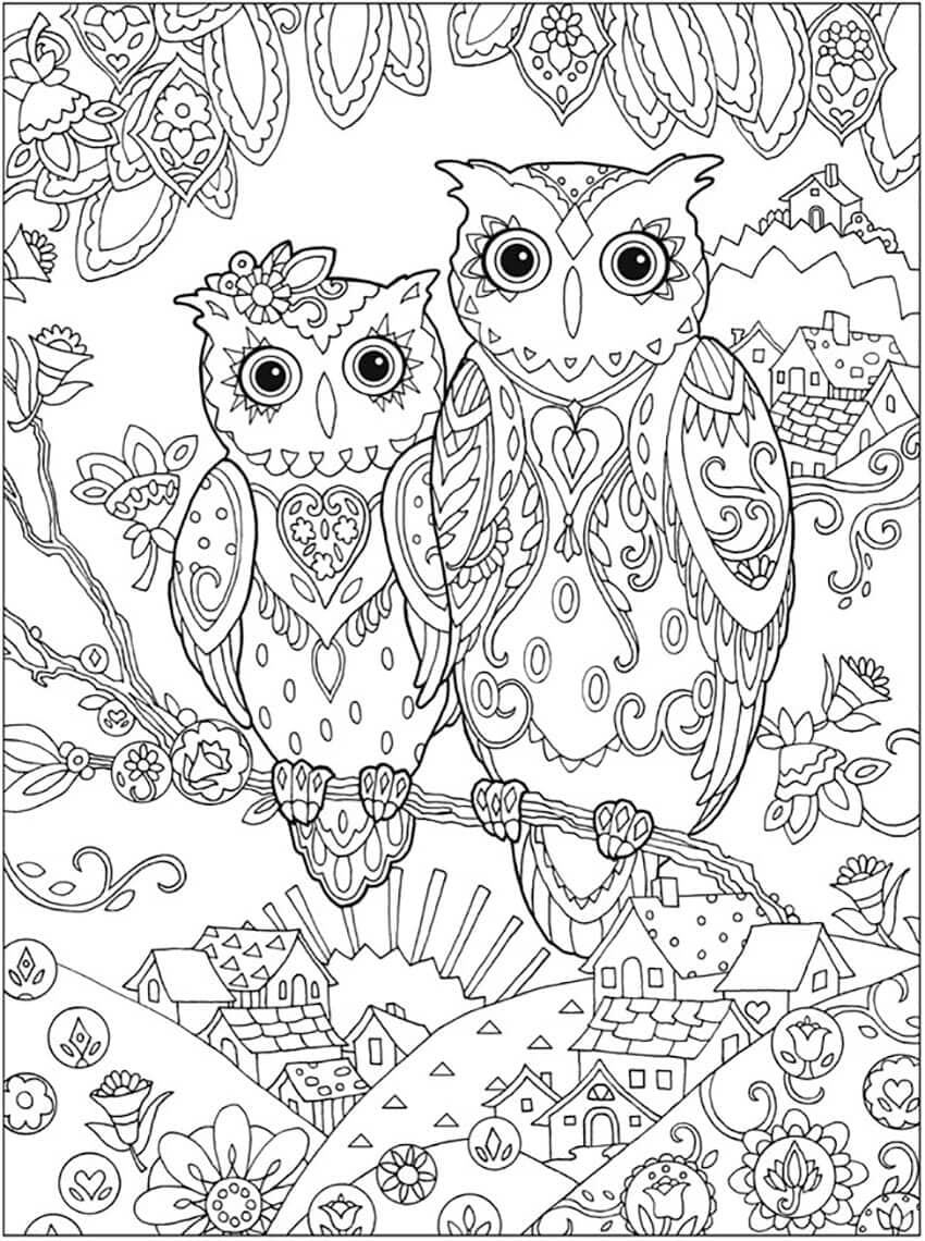Owl Mindfulness Coloring Game Owl Mindfulness