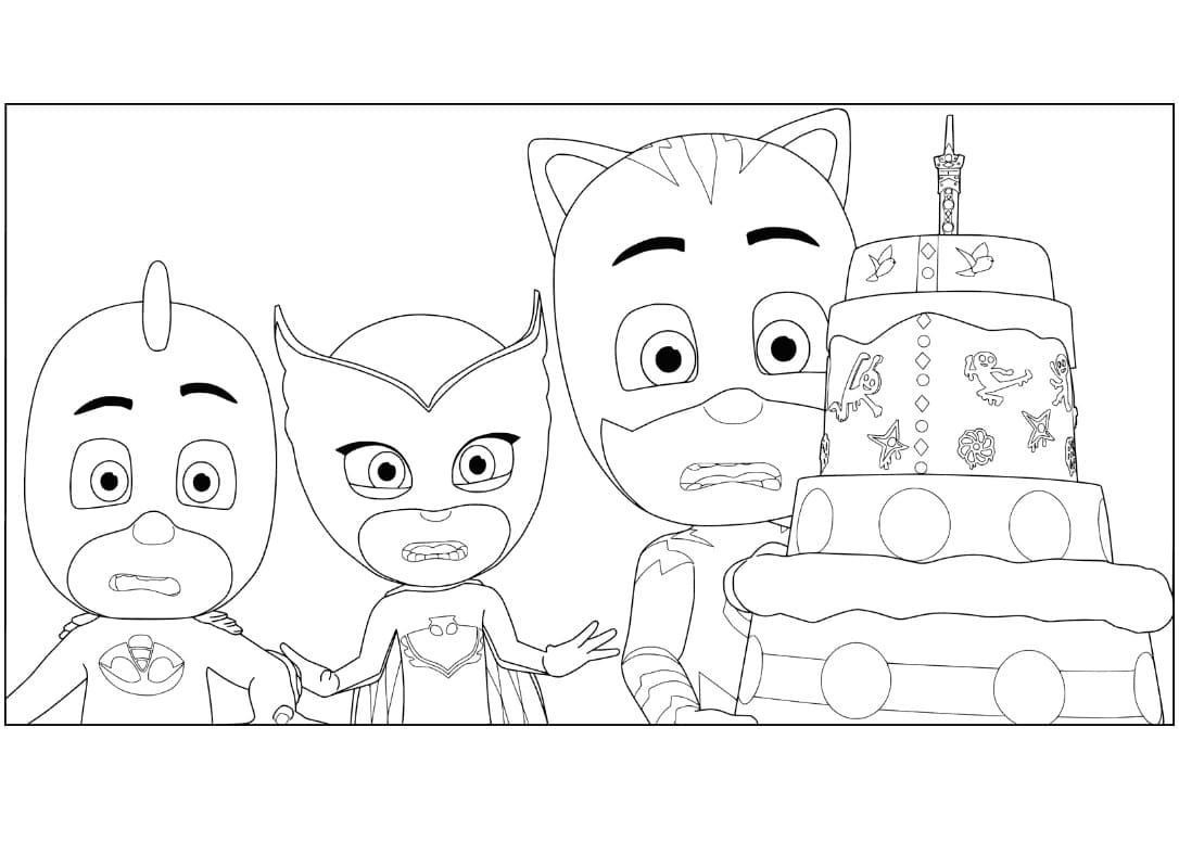 PJ Masks and Birthday Cake