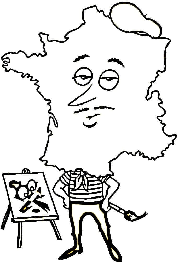 Painter Map of France Coloring Game Painter Map of France