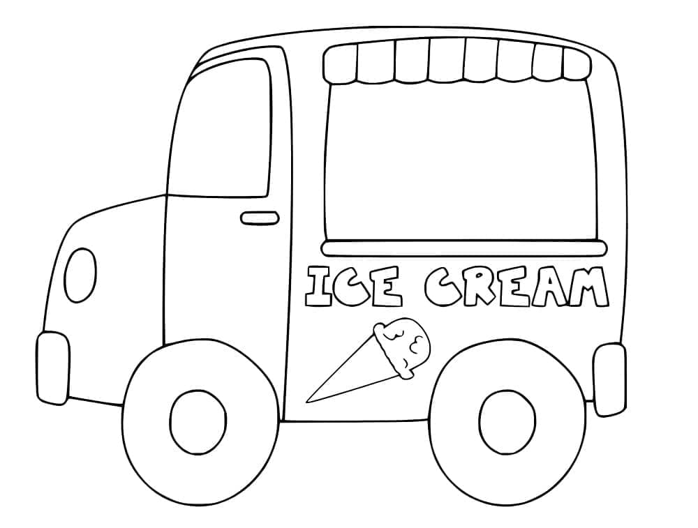 Painting of Ice Cream Truck Coloring Game Painting of Ice Cream Truck