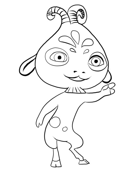 Baby Blue and Onchao from Mia and Me Coloring - Play Free Coloring Game ...
