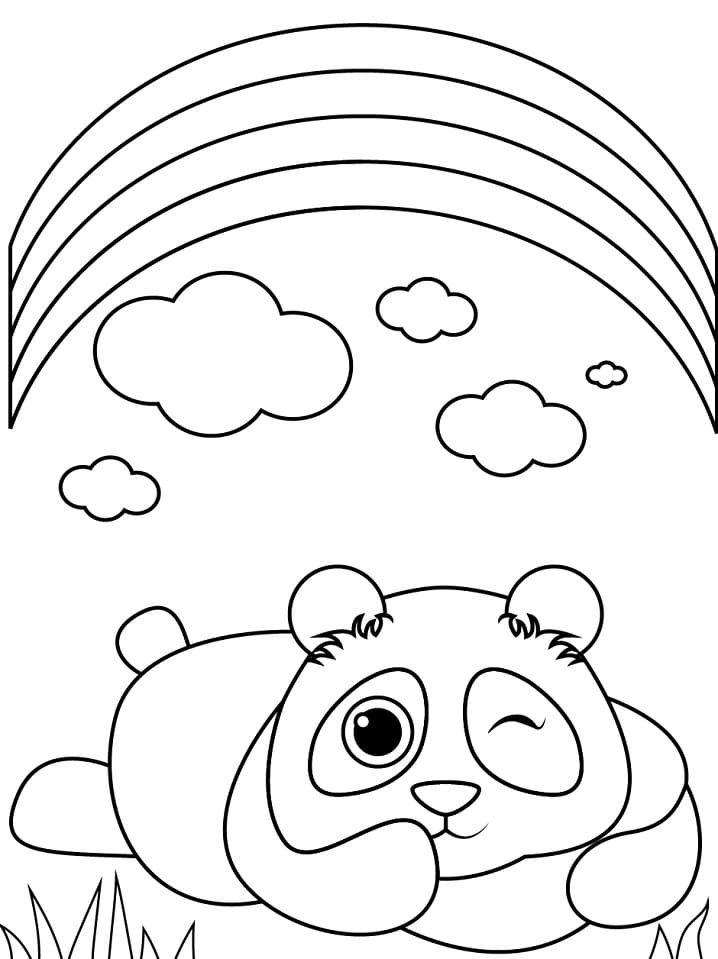 Panda and Rainbow Coloring Game Panda and Rainbow
