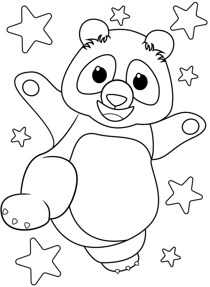 Panda and Stars Coloring Game Panda and Stars
