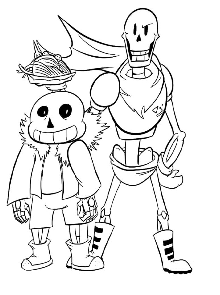 Papyrus and Sans Coloring Game Papyrus and Sans