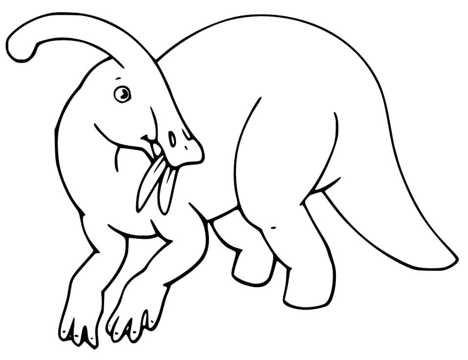 Parasaurolophus Eating Leaves Coloring Game Parasaurolophus Eating Leaves