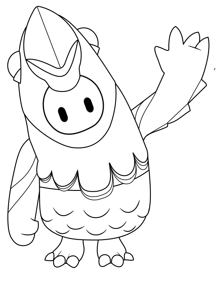 Parrot Skin Fall Guys Coloring Game Parrot Skin Fall Guys