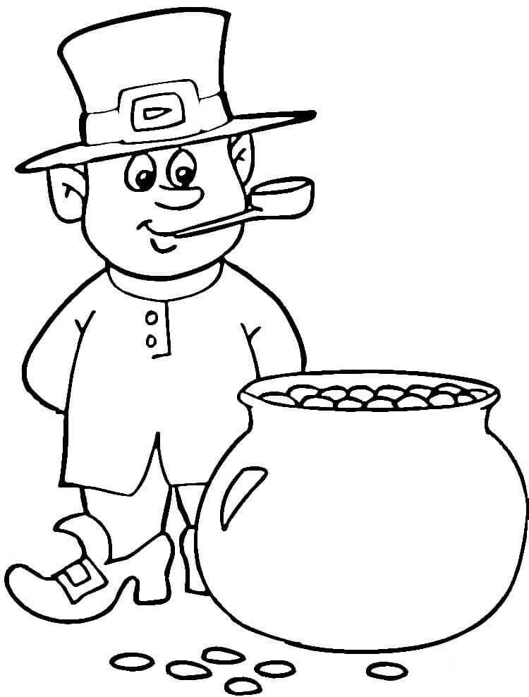 Patrick Pot of Gold Coloring Game Patrick Pot of Gold