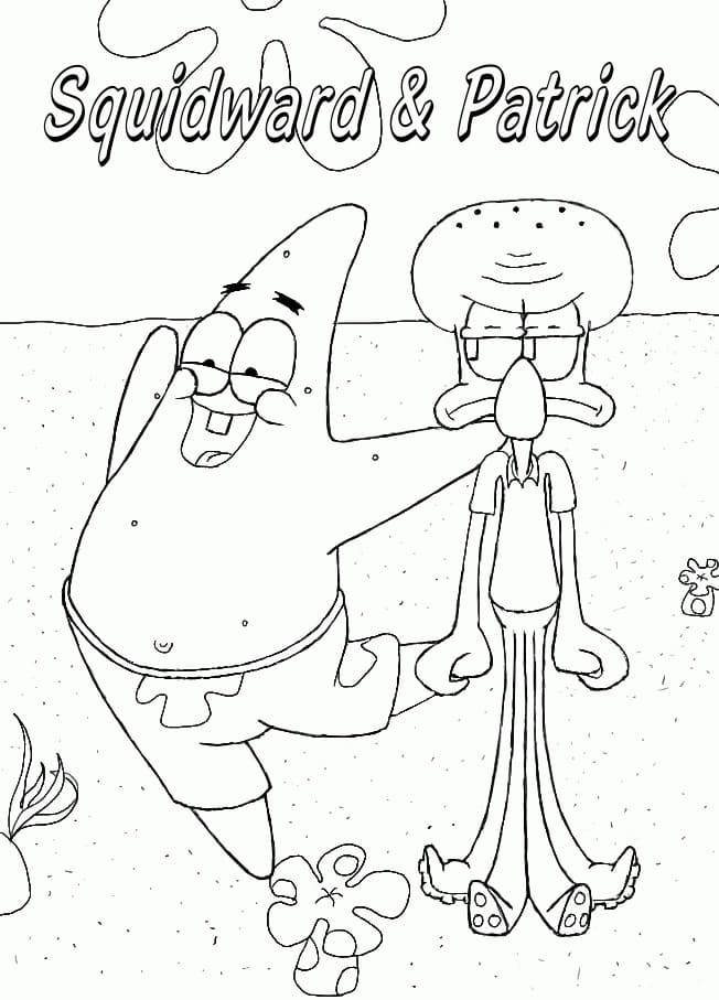 Patrick Squidward Coloring Game Patrick Squidward