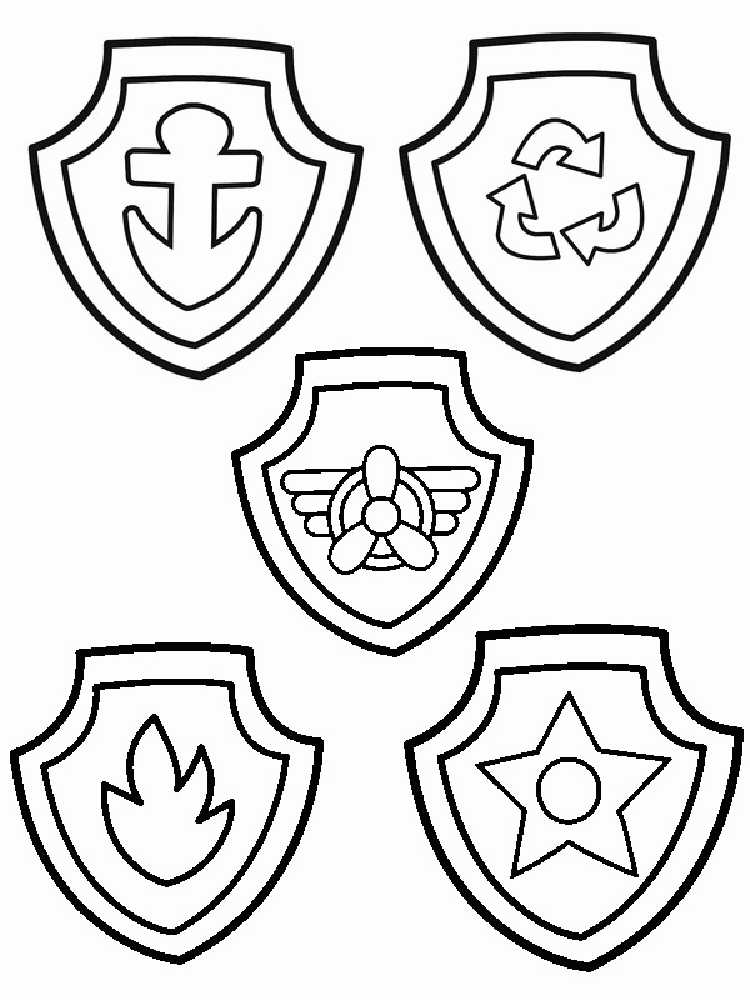 Paw Patrol Badges Coloring Game Paw Patrol Badges