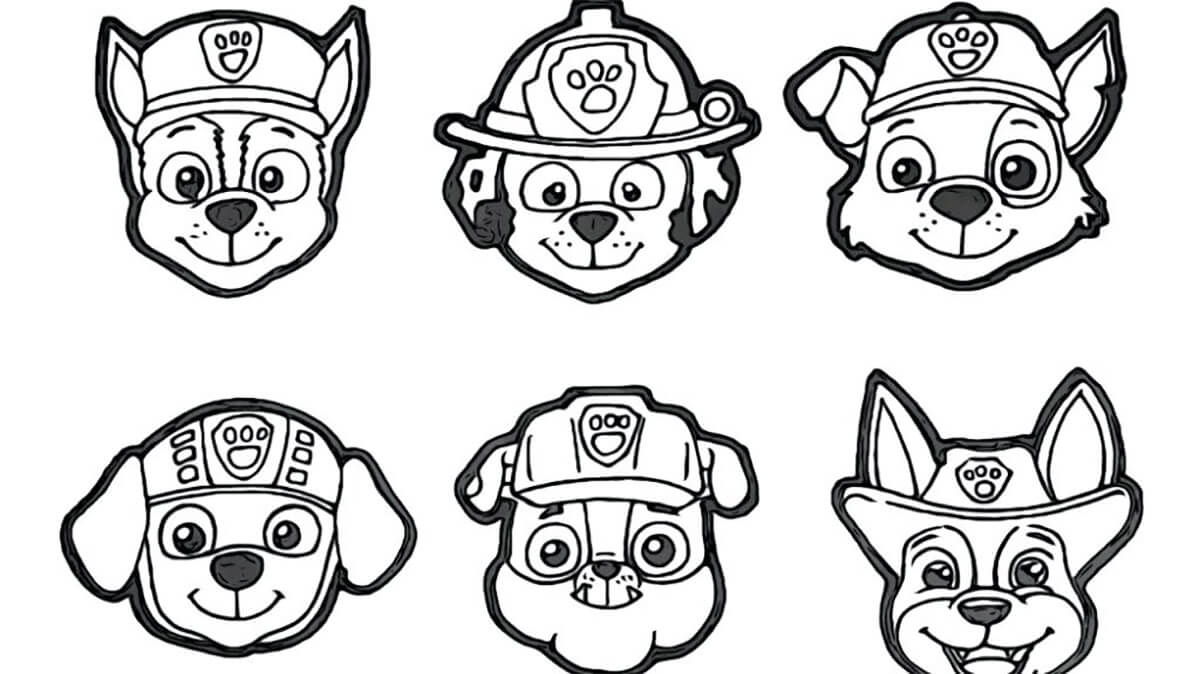 Paw Patrol Characters Head Coloring Game Paw Patrol Characters Head