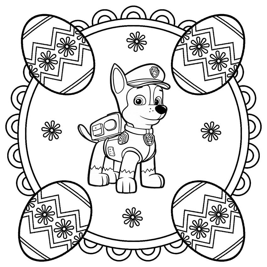 Paw Patrol Easter Mandala Coloring Game Paw Patrol Easter Mandala