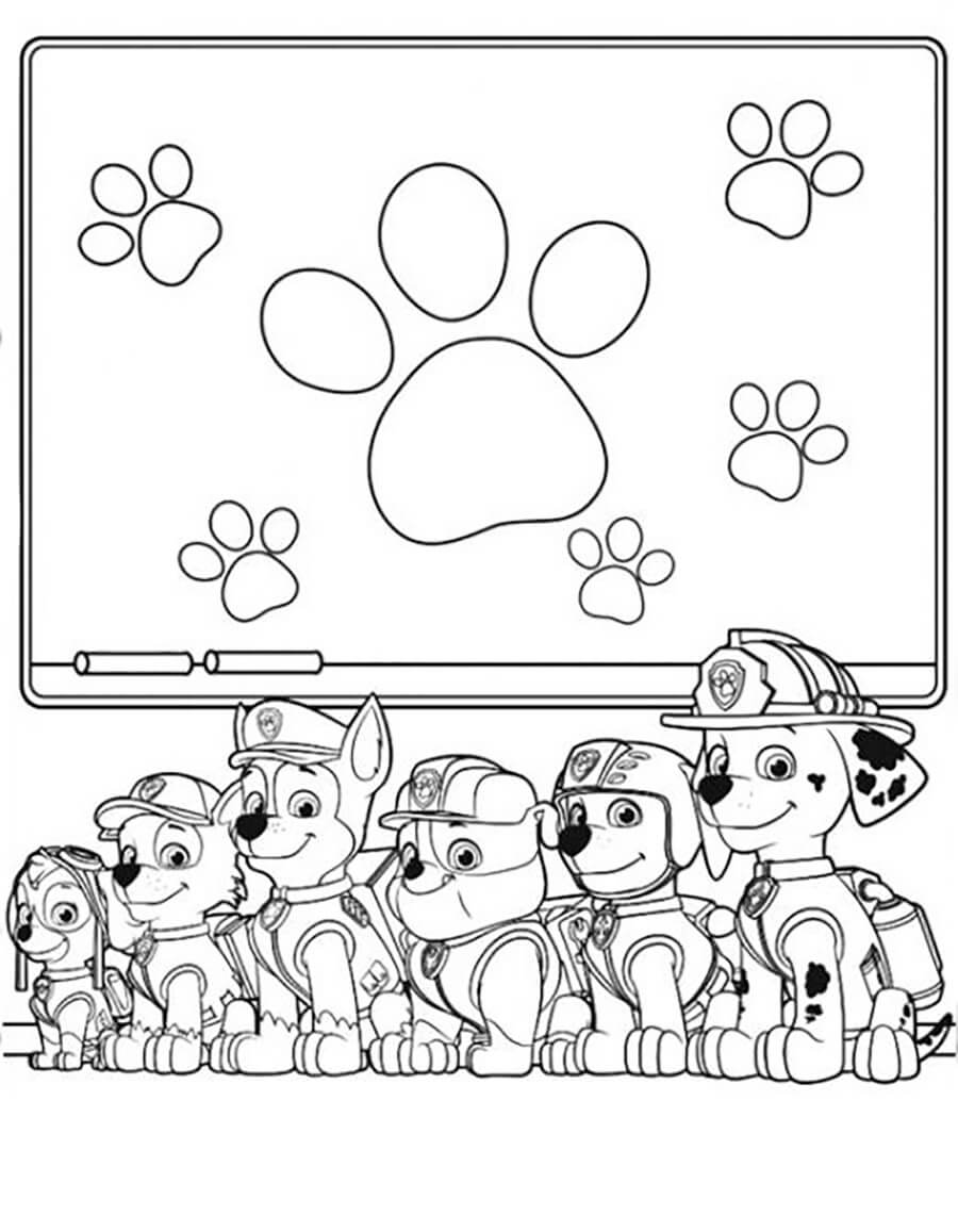 Paw Patrol Foot Print Coloring Game Paw Patrol Foot Print