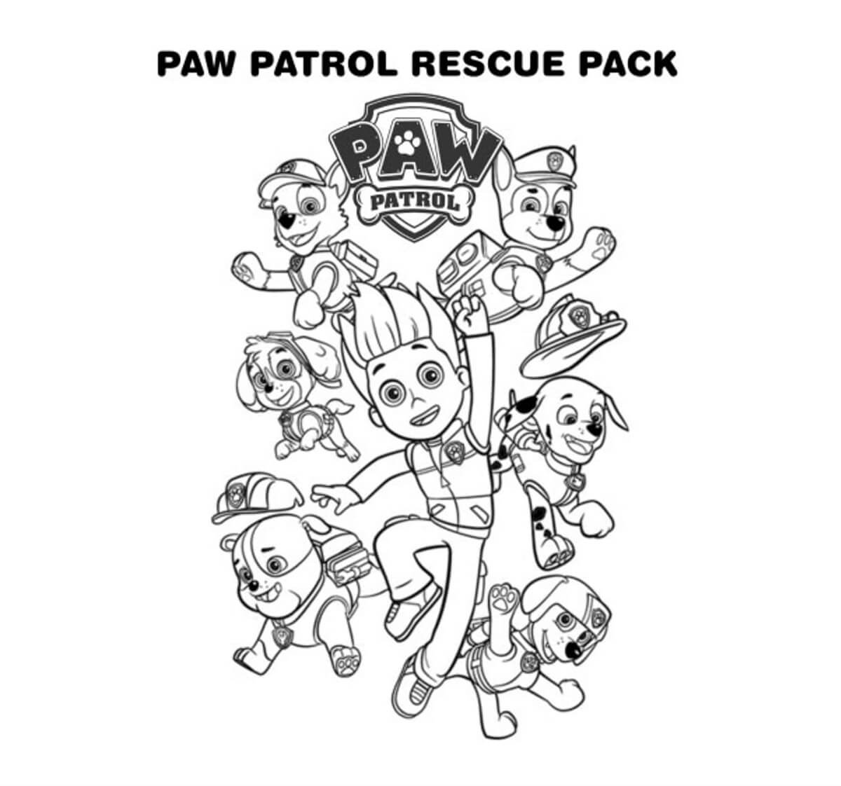 Paw Patrol Ryder Rescue Pack Coloring Game Paw Patrol Ryder Rescue Pack