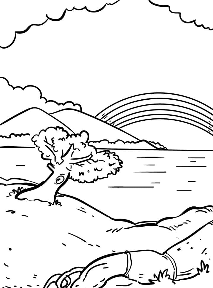 Peaceful Rainbow Scene