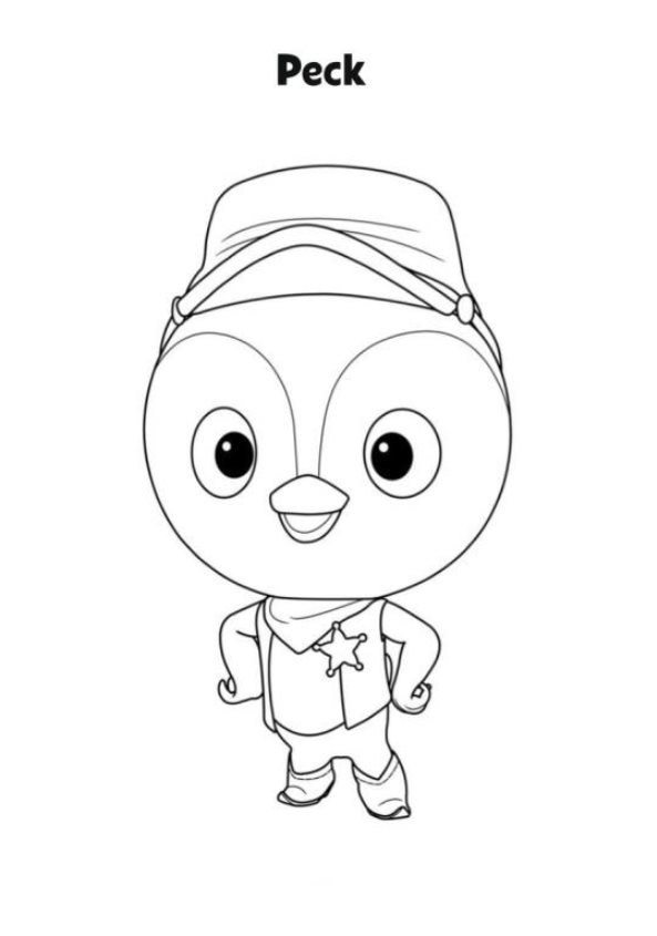 Peck from Sheriff Callie Coloring Game Peck from Sheriff Callie